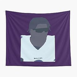 Lamar Jackson Drawing Tapestry