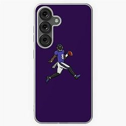 Lamar Jackson Running Touchdown Samsung Galaxy Soft Case