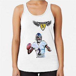 Lamar Jackson Baltimore Ravens Racerback Tank Top