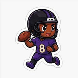 Lamar Jackson Ravens NFL sticker