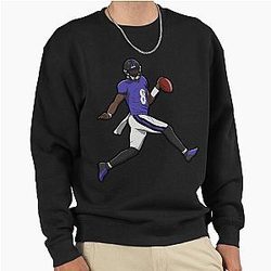 Lamar Jackson Running Touchdown Pullover Sweatshirt