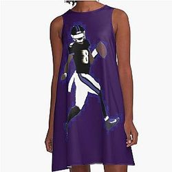 Lamar Jackson Ravens iPhone Case A-Line Dress
