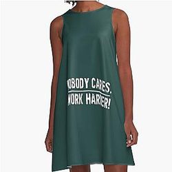 Lamar Jackson Nobody Cares Work Harder A-Line Dress