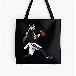 Lamar Jackson All Over Print Tote Bag