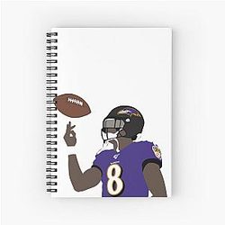 Baltimore Ravens Lamar Jackson Spiral Notebook