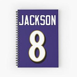Lamar Jackson Ravens Spiral Notebook