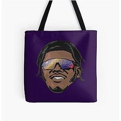 Lamar Jackson Baltimore Ravens Truss All Over Print Tote Bag