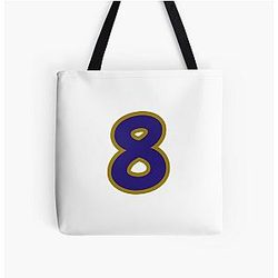 Lamar Jackson Number 8 Tote Bag