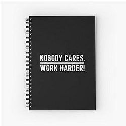 Lamar Jackson Nobody Cares Harder Spiral Notebook