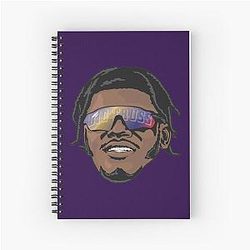Lamar Jackson Baltimore Ravens Spiral Notebook
