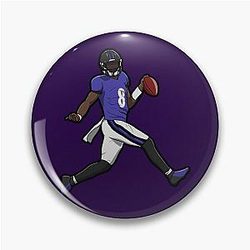 Lamar Jackson Running Touchdown Pin