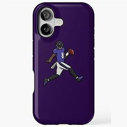 Lamar Jackson Running Touchdown iPhone Tough Case