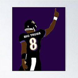 Lamar Jackson Big Truss iPhone Case Poster
