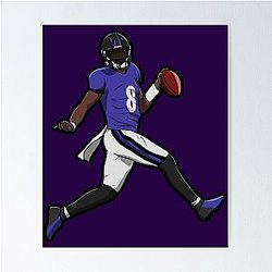 Lamar Jackson Running Touchdown Poster