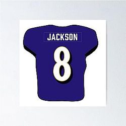 Lamar Jackson Jersey Poster