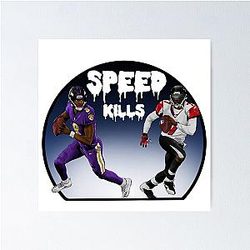 Lamar Jackson & Michael Vick Poster
