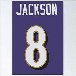 Lamar Jackson Baltimore Ravens jersey Poster