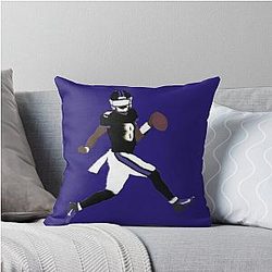 Lamar Jackson Ravens Throw Pillow