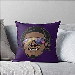 Lamar Jackson Baltimore Ravens Throw Pillow