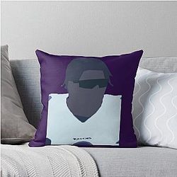 Lamar Jackson Drawing Throw Pillow