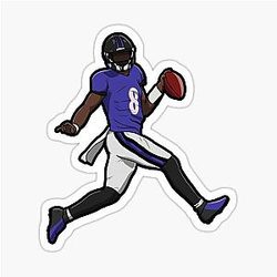 Lamar Jackson Running Touch Down Sticker