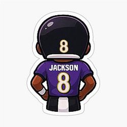 Lamar Jackson shirt Baltimore Ravens NFL Chibi sticker