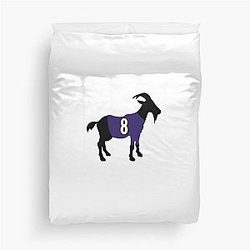 Lamar Jackson GOAT Duvet Cover