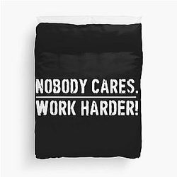 Lamar Jackson Nobody Cares Work Harder Duvet Cover