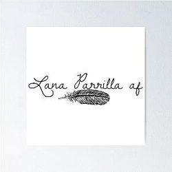 Lana Parrilla Black Poster