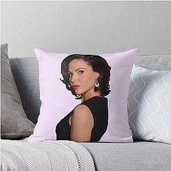 Lana Parrilla Pink Background Throw Pillow