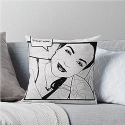 Lana Parrilla - Stay at home Throw Pillow Cover