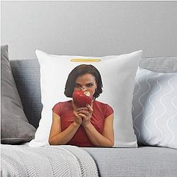Lana Parrilla With a Halo Throw Pillow