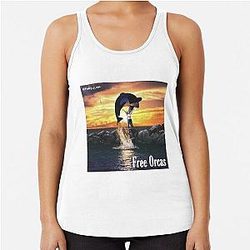 Free Orcas by Lana Parrilla Racerback Tank Top