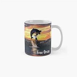Free Orcas by Lana Parrilla Classic Mug