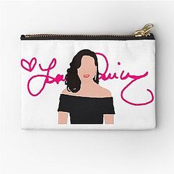 Lana Parrilla Drawing Hot Pink Signature Background Zipper Pouch