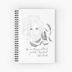 Lana Parrilla with Spiral Notebook