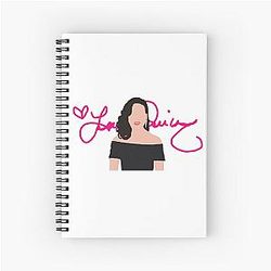 Lana Parrilla Drawing hot pink signature background spiral notebook