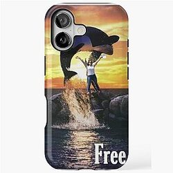 Free orcas by Lana Parrilla iPhone Tough Case