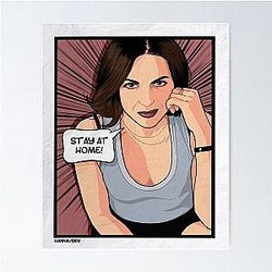 Lana Parrilla Stay home Poster
