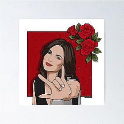 Lana Parrilla Roses Poster