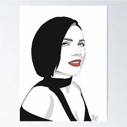 Lana Parrilla Line Art Poster