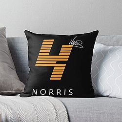 F1 Lando Norris Shirt Design (Black)| Perfect Gift Throw Pillow RB1210