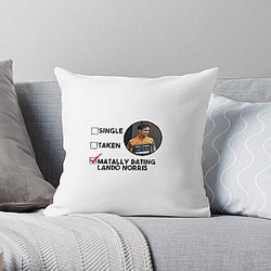Mentally Dating Lando Norris Birthday Christmas gift Throw Pillow RB1210