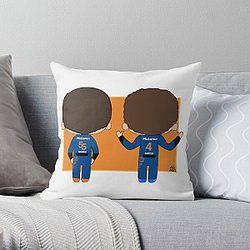 Carlos Sainz and Lando Norris  Throw Pillow RB1210