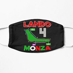 Lando Norris formula one F1 driver Monza Circuit 2023 Fan Art, besties Lando Norris, George Russell, Charles Leclerc Flat Mask RB1210