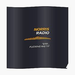 Wet - Lando Norris F1 Radio Poster RB1210