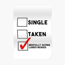 Mentally dating Lando Norris Poster RB1210