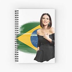 Laura Pausini Brazil jersey 2024 Spiral Notebook