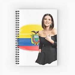 Laura Pausini Colombia Spiral Notebook
