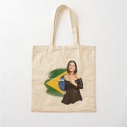 Laura Pausini Brazil Jersey Cotton Tote Bag